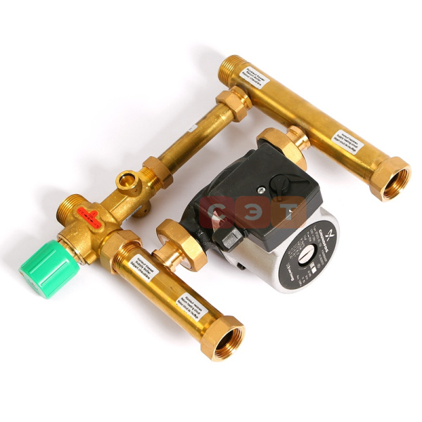 Насосно-смесительная группа Multimix c насосом Grundfos 25-65 1" c предохранительным термостатом
